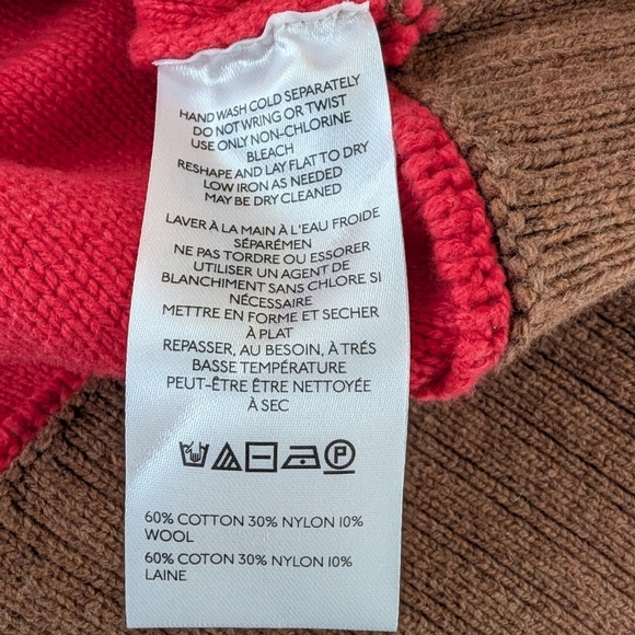 Maeve The Chandler Red And Brown Sweater Pullover sz M NWT - Picture 9 of 9